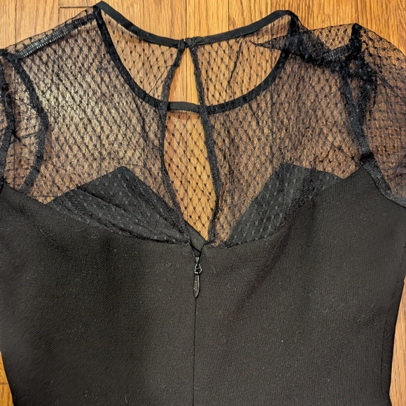 BCBGeneration Black Romper With Mesh Detail - Picture 4 of 6